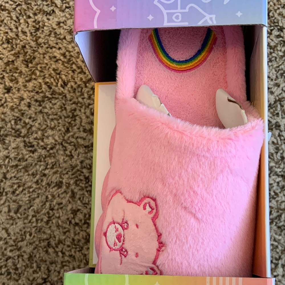 Care Bears Pink Ladies' Plush Slip-On Slippers - Picture 4 of 4